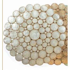 Kim Seybert Lace Capiz Shell Placemat in Ivory (Set of 2)