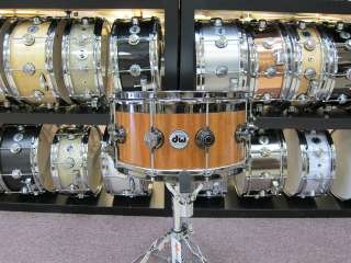 DW DRUMS TOP EDGE SNARE MAPLE MAHOGANY WITH BLACK NICKLE HW 7x14 So 
