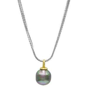  Majorica Jewelry Pearl and Silver Chain Pendant Jewelry