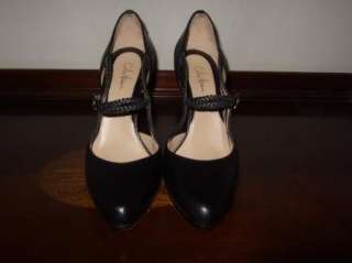   Cole Haan Black Leather Mary Jane Heels Pumps Shoes Sz.6 B  