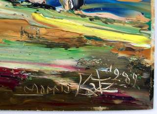MORRIS KATZ LISTED ARTIST LARGE 36x24” OIL ON MASONITE BOARD 