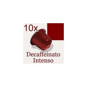 PACK OF 10 NESPRESSO DECAFFEINATO INTENSO COFFEE CAPSULES 
