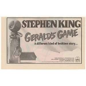   King Geralds Game Viking Penguin Book Print Ad