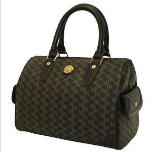  Aristo Black Small Boston Bag by Rioni Designer Handbags 