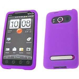  HTC EVO 4G Silicone Case (Purple) Cell Phones 