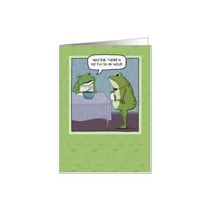  Funny birthday card: Unhappy frog Card: Health & Personal 