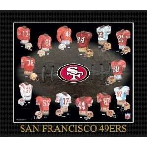 San Francisco 49ers Evolution Of The Team Uniform Framed 