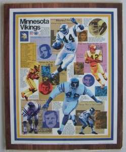 SHARP 1974 Minnesota Vikings 12x15 Team Collage Photo Plaque  