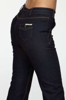 New $675 Roberto Cavalli Womens Jeans Dark Denim Sz 40  