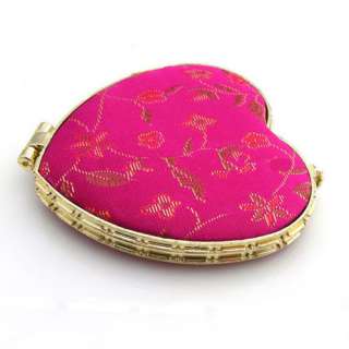 wholesale 50pcs chinese embroidery silk makeup mirrors  
