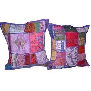  Indian Gift Idea  2 Multi Colour Embroidery Sari Toss 