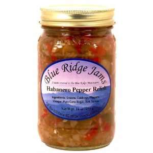 Blue Ridge Jams Habanero Pepper Relish, Set of 3 (16 oz Jars)  