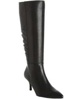 Ciao Bella black leather Glaucia ruched boots  BLUEFLY up to 70% 