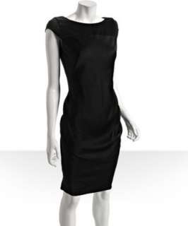 Cynthia Steffe black hammered silk Kate dress  BLUEFLY up to 70% 
