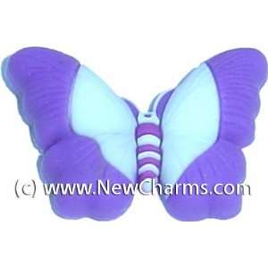    Purple Butterfly Shoe Snap Charm Jibbitz Croc Style Jewelry
