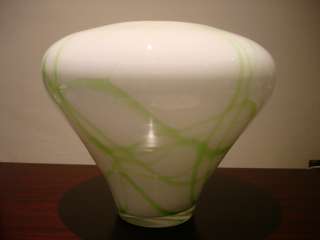 HUGE Murano Encased Glass Bulbous Vase HEAVY  
