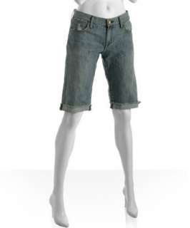 Paper Denim & Cloth glory days distressed cuffed denim shorts 