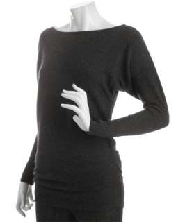 Design History peppercorn cashmere ruched side sweater