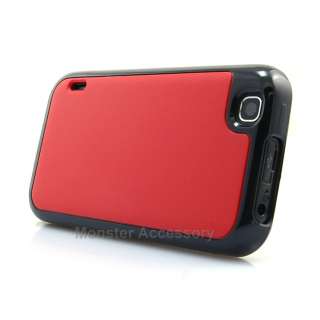 Red Softgrip Hard Case Gel Cover For LG myTouch (T Mobile)  
