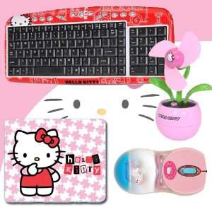  Hello Kitty USB Keyboard with Hot Keys #90309 RED (Red 