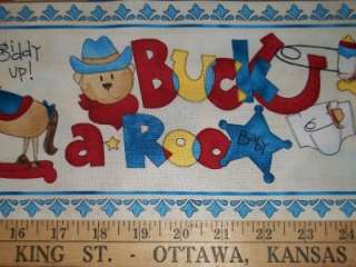 Buck A Roo Baby Teddy Sheriff Cowboy Fabric BTY Yards  