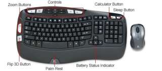 The Logitech MK550 920 002555 Wireless Wave Mouse and Keyboard gives 