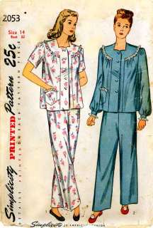 Simplicity Pattern # 1457 & 2053 Womens Pajamas Short & Long Sleeves 