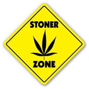   STONER ZONE Sign novelty funny weed pipe pot 420 gift