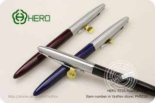 3x Colors HERO 5016 Fountain Pen Very Simple Fine Size  