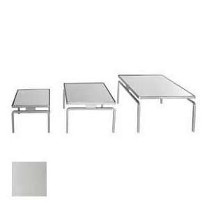 Strata Metal Riser Set, 3 Piece, Square Trays, Acrylic Mirror, Silver 