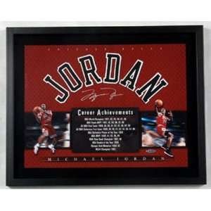  Michael Jordan Chicago Bulls Framed Autographed Career 