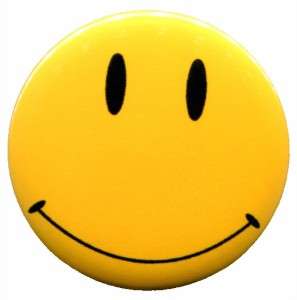 Smiley face smile retro fun pin button badge pinback  