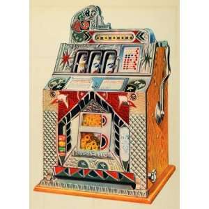  1932 Print Mills Brothers Slot Machine Bet Game Lever 