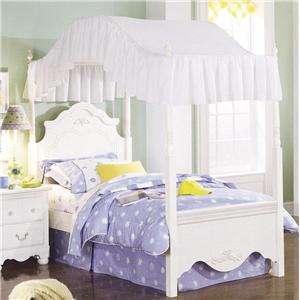 Diana Poster Twin Bed in White Finish by Standard Furni  