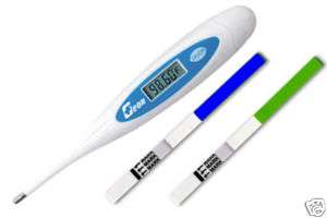 BASAL THERMOMETER + 50 OVULATION/PREGNANCY TESTS+chart  