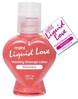 Mini Liquid Love Warming Massage Lotion, Strawberry 1.25 Fl Oz  