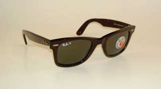New RAY BAN Sunglasses Brown WAYFARER Polarized RB 2140 902/58 