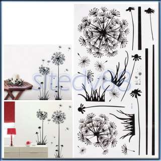 Dandelion Nature Mural Wall Decal Removable Window Sticker Decoration 