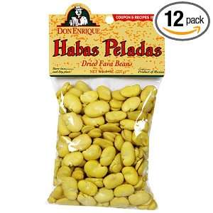 Don Enrique Habas Peladas Dried Fava Beans, 8 Ounce Bags (Pack of 12)