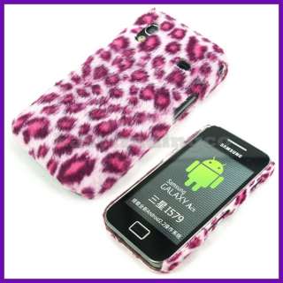 Furry Pink Leopard Case Cover Samsung S5830 Galaxy Ace  