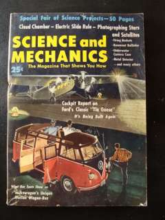 Science and Mechanics Magazine Oct 1958 Volkswagon Bus  