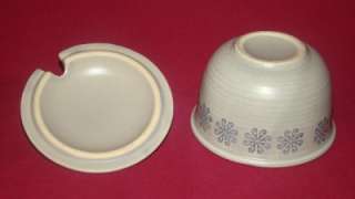 Vintage Stoneware Crock Jelly Jam Sugar Jar Bowl with Lid  