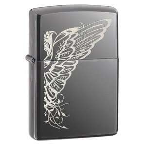  Zippo Black Ice Pocket Lighter with Wings Sports 