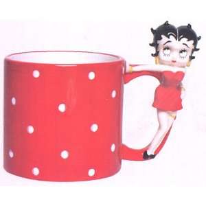    Betty Boop Red Polka Dot Large Coffee 16oz. Mug: Kitchen & Dining