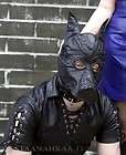 Genuine Leather Dog Mask Hood