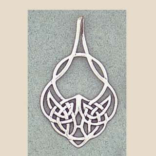 Sterling Silver Celtic Knot Teardrop Pendant  