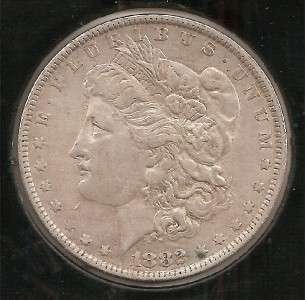 1882 O/S Over mint mark XF Morgan Silver Dollar #4  