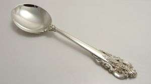 Wallace Grande Baroque Sterling Silver Cream Soup Spoon  
