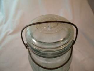   Seal Vintage Old Style Metal Clamp Glass Canning Jar Glass Lid  