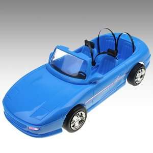 4 seats Blue Convertible Car Cabriolet Toy For Barbie Doll 